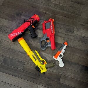 Nerf Action Blaster Set - Red, Yellow, White